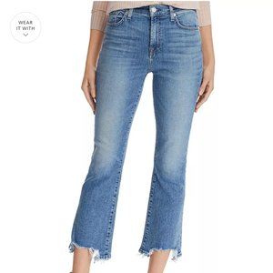 7 for all Mankind - Slim Kick High Rise Cropped Flare Jeans in Sloan Vintage